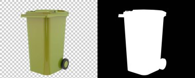 Plastik çöp kutusu kapanıyor.