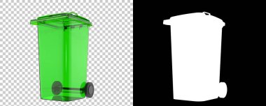 Plastik çöp kutusu kapanıyor.