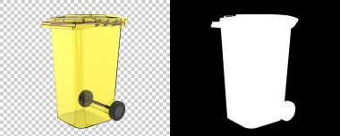 Plastik çöp kutusu kapanıyor.