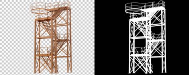 Silo merdivenlerinin 3D görüntüsü