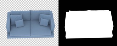 Arka planda izole kanepe. 3d görüntüleme - illüstrasyon 