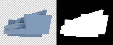 Arka planda izole kanepe. 3d görüntüleme - illüstrasyon 