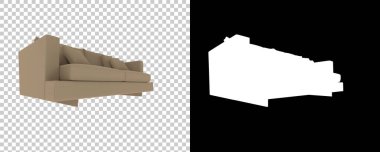 Arka planda izole kanepe. 3d görüntüleme - illüstrasyon 