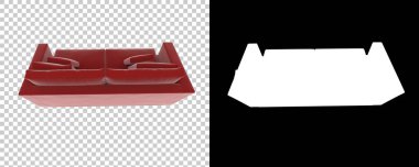 Arka planda izole kanepe. 3d görüntüleme - illüstrasyon 