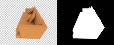 Arka planda izole kanepe. 3d görüntüleme - illüstrasyon 