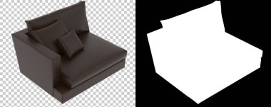 Arka planda izole kanepe. 3d görüntüleme - illüstrasyon 