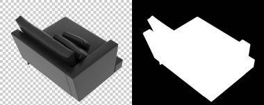 Arka planda izole kanepe. 3d görüntüleme - illüstrasyon 