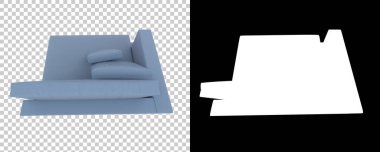 Arka planda izole kanepe. 3d görüntüleme - illüstrasyon 