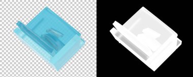 Arka planda izole kanepe. 3d görüntüleme - illüstrasyon 