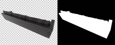 Arka planda izole kanepe. 3d görüntüleme - illüstrasyon 