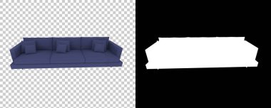 Arka planda izole kanepe. 3d görüntüleme - illüstrasyon 