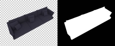 Arka planda izole kanepe. 3d görüntüleme - illüstrasyon 