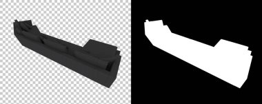 Arka planda izole kanepe. 3d görüntüleme - illüstrasyon 