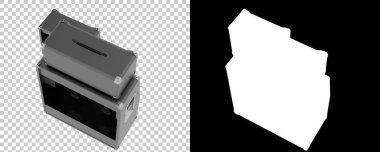 Hoparlörler izole edildi. 3d görüntüleme - illüstrasyon