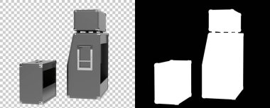 Hoparlörler izole edildi. 3d görüntüleme - illüstrasyon