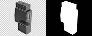 Hoparlörler izole edildi. 3d görüntüleme - illüstrasyon