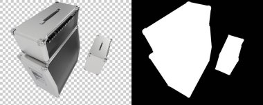 Hoparlörler izole edildi. 3d görüntüleme - illüstrasyon