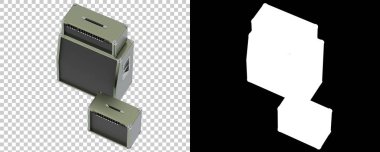 Hoparlörler izole edildi. 3d görüntüleme - illüstrasyon