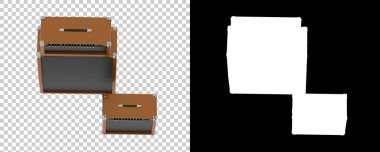 Hoparlörler izole edildi. 3d görüntüleme - illüstrasyon