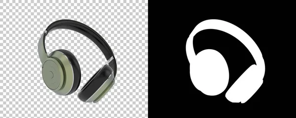 Illustration Headphones Checkered Black — Stock Photo, Image