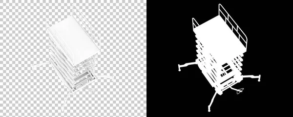 Ножницы Подъемник Платформы Изолированы Заднем Плане Рендеринг Иллюстрация — стоковое фото