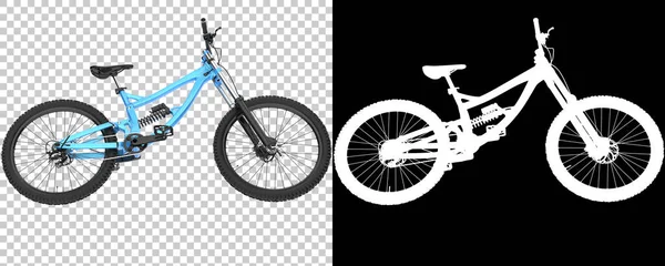 Mountain Bicycle Isolated White Background Rendering Illustration — Stock Photo, Image