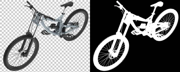 Bicicletta Montagna Isolata Fondo Bianco Rendering Illustrazione — Foto Stock