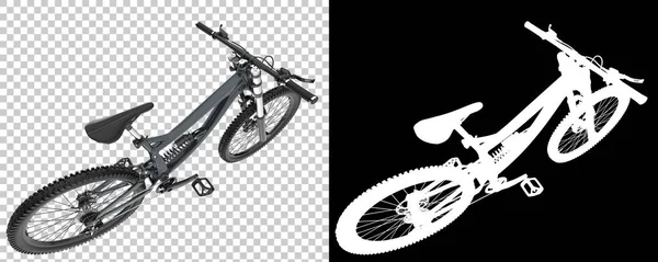 Hegyi Kerékpár Elszigetelt Fehér Háttérrel Renderelés Illusztráció — Stock Fotó