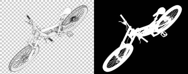 Гірський Велосипед Ізольований Білому Тлі Візуалізація Ілюстрація — стокове фото