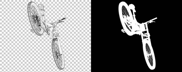 Mountainbike Geïsoleerd Witte Achtergrond Weergave Illustratie — Stockfoto