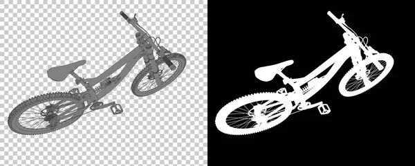 Bicicleta Montaña Aislada Sobre Fondo Blanco Representación Ilustración — Foto de Stock