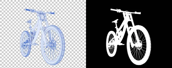 자전거 배경에 렌더링 일러스트레이션 — 스톡 사진
