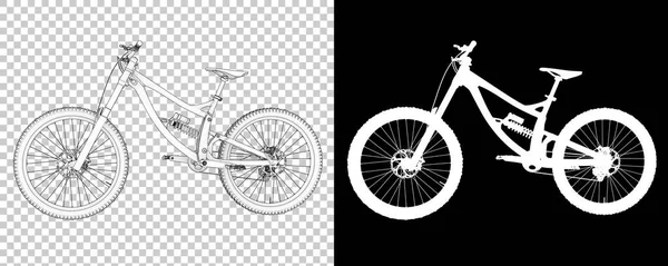 자전거 배경에 렌더링 일러스트레이션 — 스톡 사진