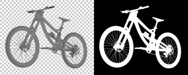 山地自行车隔离在白色的背景上 3D渲染 — 图库照片