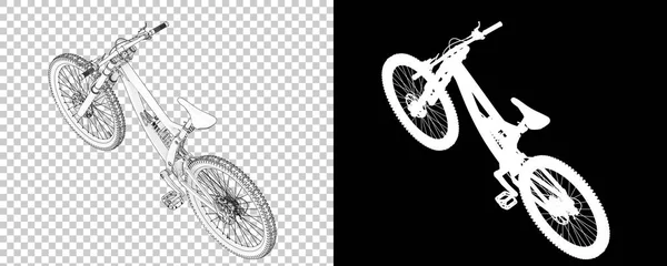Гірський Велосипед Ізольований Білому Тлі Візуалізація Ілюстрація — стокове фото