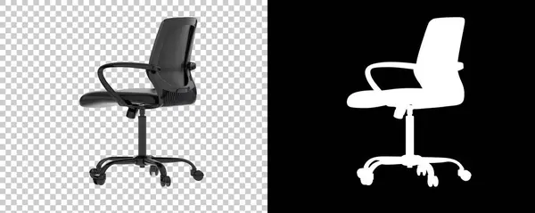 Office Chair Transparent Black Background — Stock Photo, Image