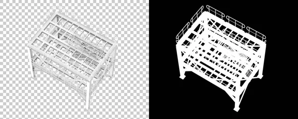 Промышленная Платформа Изолирована Заднем Плане Рендеринг Иллюстрация — стоковое фото