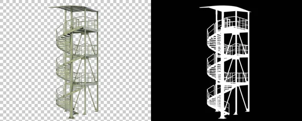 Renderização Escadaria Espiral — Fotografia de Stock