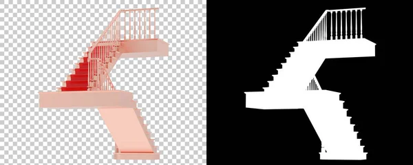 Arka Planda Izole Edilmiş Merdivenler Resimlendirilmiş — Stok fotoğraf