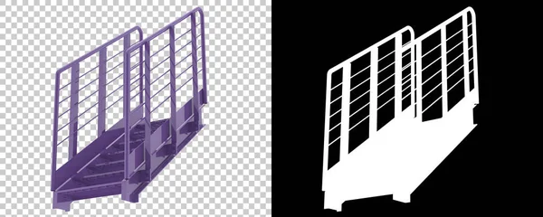 Escadas Isoladas Sobre Fundo Ilustração Renderizada — Fotografia de Stock