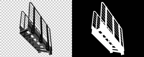 Лестницы Изолированы Заднем Плане Трехмерная Иллюстрация — стоковое фото
