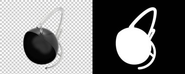 Beyaz arka planda izole edilmiş sandalye. 3d görüntüleme - illüstrasyon