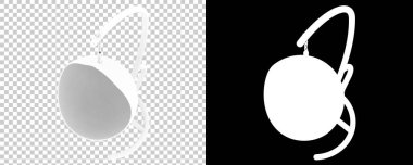 Beyaz arka planda izole edilmiş sandalye. 3d görüntüleme - illüstrasyon