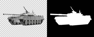 Beyaz arka planda modern tank. 3d oluşturma