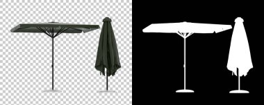 Şemsiye arka planda izole edildi. 3d görüntüleme, illüstrasyon