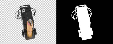 Kaynak makinesi arka planda izole edilmiş. 3d oluşturma