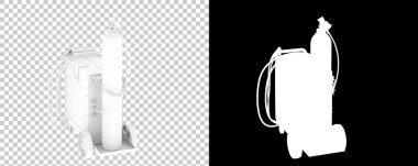 Kaynak makinesi arka planda izole edilmiş. 3d oluşturma