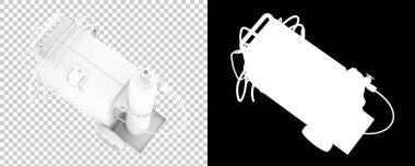 Kaynak makinesi arka planda izole edilmiş. 3d oluşturma