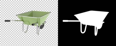 El arabası arka planda izole edilmiş. 3d oluşturma