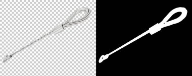 Beyaz arka planda izole edilmiş tel ip kablosu. 3d görüntüleme - illüstrasyon